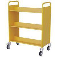 Chariot à livres 6 tablettes inclinées double face jaune 1018 - Image 2