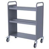 Chariot à livres 4 bacs CD DVD double face gris 7036 - Image principale