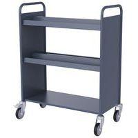 Chariot à livres 4 bacs CD DVD double face bleu gris 7031 - Image principale