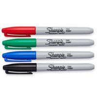 Lot de 4 sharpie pointe ogive 0,9mm: bleu, noir, rouge, vert - Image 5