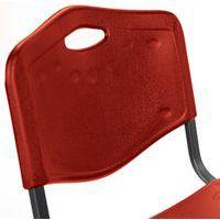Chaise coques plastique rouges struct noire Ek wo - Image 2
