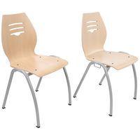 Chaise Java 4 pieds acier accrochable coque hêtre - Image 2