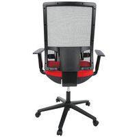 Fauteuil Office dossier résille assise tissu coloris rouge - Image 2