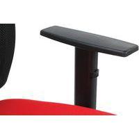 Fauteuil Office dossier résille assise tissu coloris rouge - Image 3