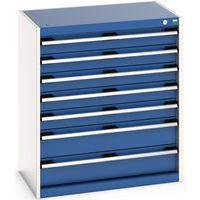 Armoire d'atelier à tiroirs Bott SL85 Ht 90 cm 7 tiroirs Gris/Bleu - Image 4