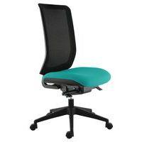 Chaise de bureau Max dossier résille noire assise bleu vert - Image principale