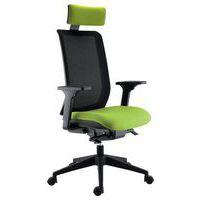 Fauteuil Max acc. 3D + têtière dos. résille noire assise pistache - Image principale