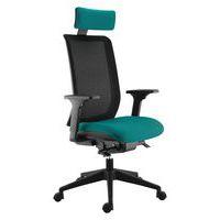 Fauteuil de bureau Max dossier résille noire + têtière - Image principale