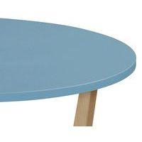 Table basse Zélos Ø 80 cm 2 plateaux hêtre/bleu - Image 2