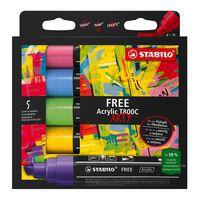 Etui de 5 feutres STABILO FREE acrylique - Set Seaside - Image principale