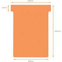 Lot de 500 Fiches T Nobo, Indice 3, orange 2 x 9,3 x 12 cm - Image 2