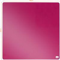 Tableau mémo carré magnétique - 360 x 360 mm - rose- Nobo - Image 4