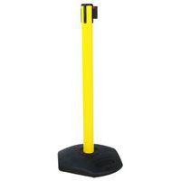 Kit socle et poteau PVC à sangle - jaune/noir - 90 cm - Image 4