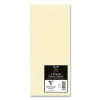 Sachet 6 feuilles papier de soie 50x70 cm ivoire - Image principale