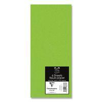 Sachet 6 feuilles papier de soie 50x70 cm vert - Image principale