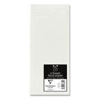 Sachet 6 feuilles papier de soie 50x70 cm blanc - Image principale