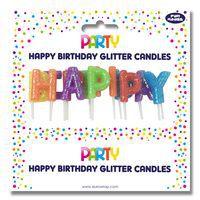 Bougies pailletées Happy Birthday (13 bougies) - Image principale