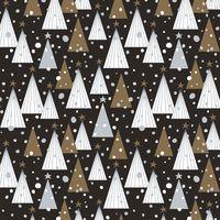 Rouleau papier cadeau 60g, 50x0,70m Sapin fond noir - Image 3