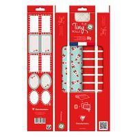 Pack rouleaux,bolduc,5x0,35m,papier cadeau,rouge/bleu - Image 2