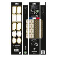 Pack rouleaux,bolduc,5x0,35m,papier cadeau,or/noir - Image 2