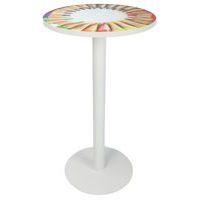 Table de réunion haute  Ø 60 cm plateau coloris Décor- Manutan Expert - Image 2