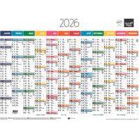Lot de 10 Calendrier annuel horizontal 55x40,5 fr arc ciel p10 - Image principale
