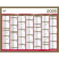 Lot de 10 Calendrier banque fr or par 10 - 43x33,5cm - Image 2