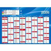 Lot de 10 Calendrier 2024-25 BANQUE SEPT/DEC 55X40,5 Bleu par 10 - Image 2