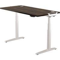 Bureau réglable Levado -Piètement gris Plateau 140cm Noyer - Image principale