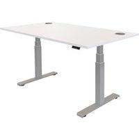 Bureau réglable Cambio -Piètement gris Plateau 160cm Blanc - Image principale