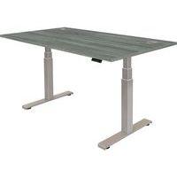 Bureau réglable Cambio -Piètement gris Plateau 180cm Chêne - Image principale