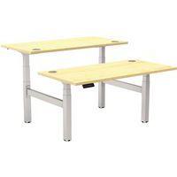 Bureau bench réglable Cambio-Piètement gris 140cm Érable - Image principale