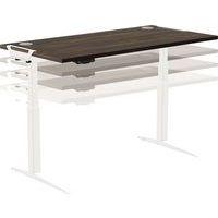 Bureau réglable Levado -Piètement blanc Plateau 140cm Noyer - Image 4