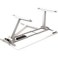 Bureau réglable Levado -Piètement gris Plateau 160cm Blanc - Image 4