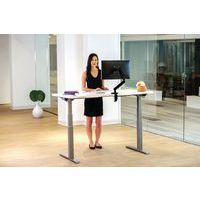 Bureau réglable Levado -Piètement gris Plateau 140cm Blanc - Image 2