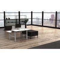 Bureau bench réglable Cambio-Piètement gris 120cm Blanc - Image 3