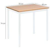 Table polyvalente 70x60 Chêne Blanc - Manutan - Image 3