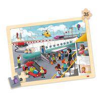 Lot de 4 puzzles 'Les transports' de 35 pièces en bois. - Image 4