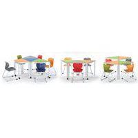 Chaise Coque Mahia2 appui sur table acier - Manutan Expert - Image 4