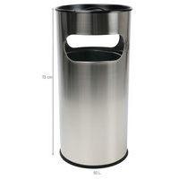 Poubelle-cendrier en Inox avec ouverture - 30 L ou 50 L - Manutan Expert - Image 3