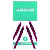 Stylo à bille - Design élégant - Classmates - Rose - Lot de 50 - Image 2