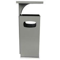 Cendrier et poubelle usage intérieur et extérieur 38 L - argent - Image 2