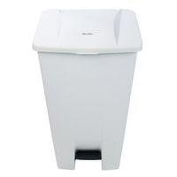 Poubelle mobile à pédale 120 L Blanc - Manutan - Image 3