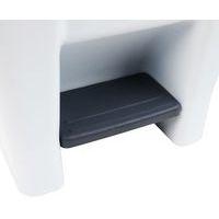 Poubelle mobile à pédale 120 L Blanc / Bleu - Manutan - Image 3