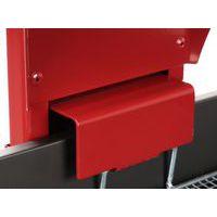 Cendrier et poubelle 38 L acier galva rouge - Image 2