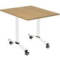 Table carrée plateau mélaminé pivotant Axe - Manutan Expert - Image 4