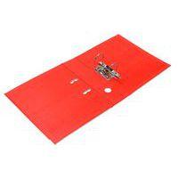 Classeur à levier plastique A4 dos: 75mm avec œillets de blocage et porte-étiquettes - Rouge - Image 3