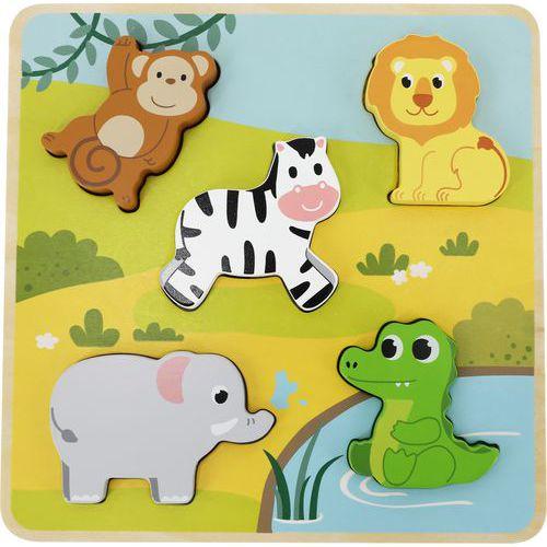 Illustration de : Puzzle tactile savane - Sapin Malin