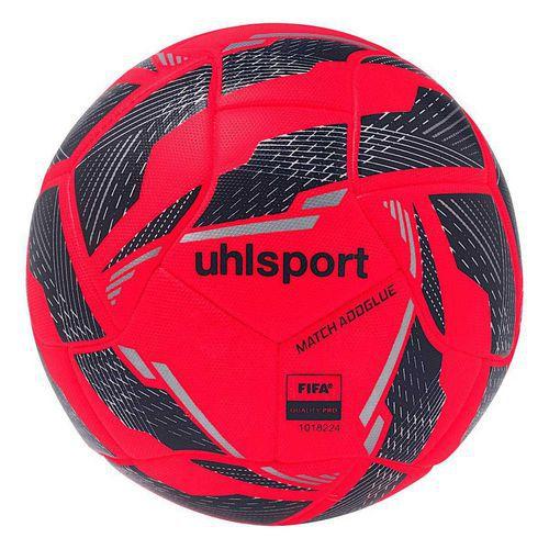 Illustration de : Ballon de foot Match Addglue Uhlsport Rouge Fluo T5