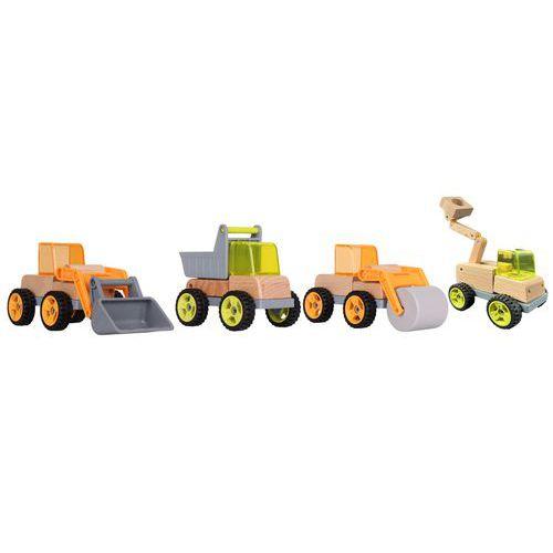 Illustration de : Lot de 4 véhicules transformable 17 cm - Sapin Malin